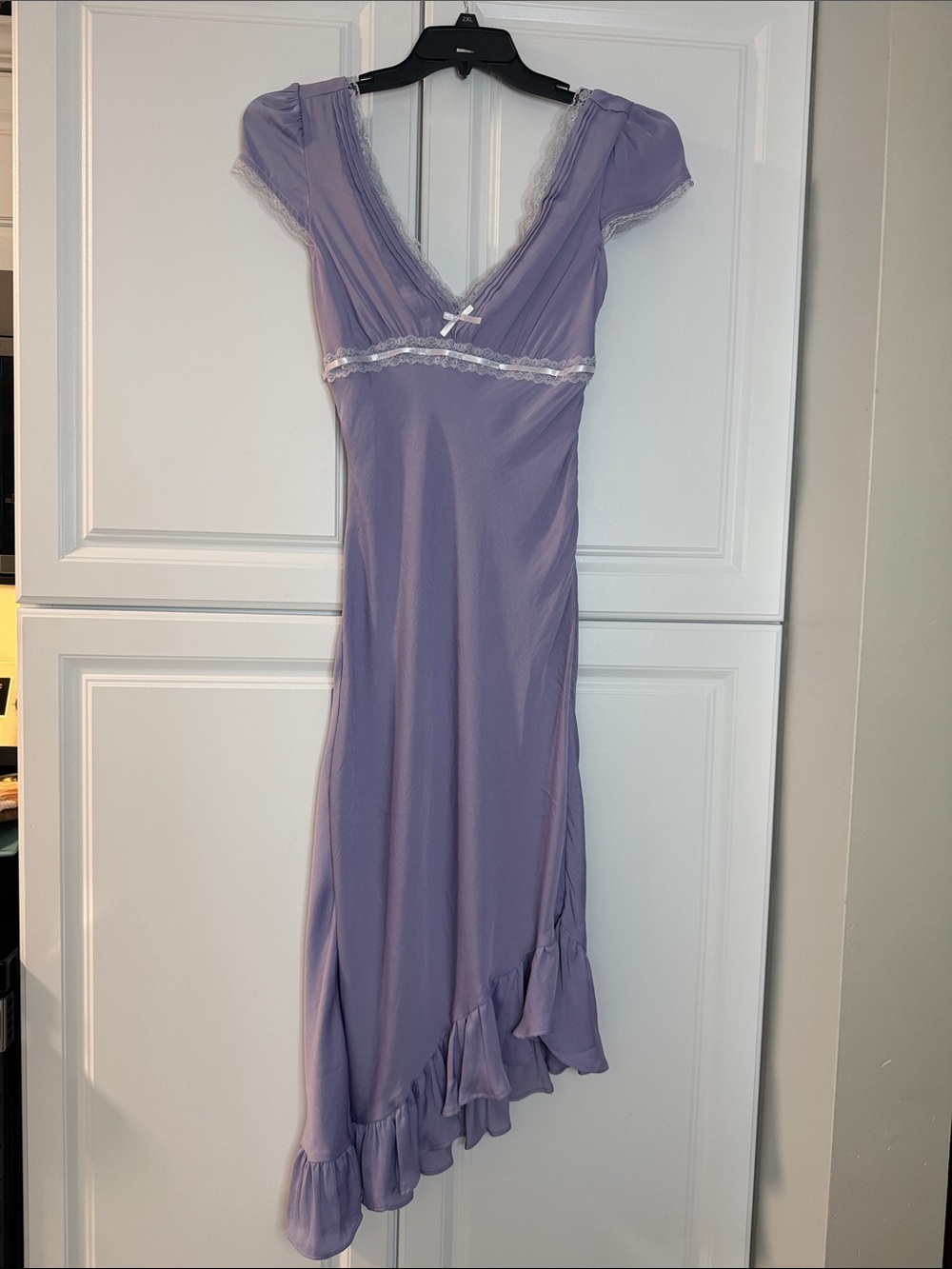 Kimchi Blue Lavender Lace-Trim Slip Dress